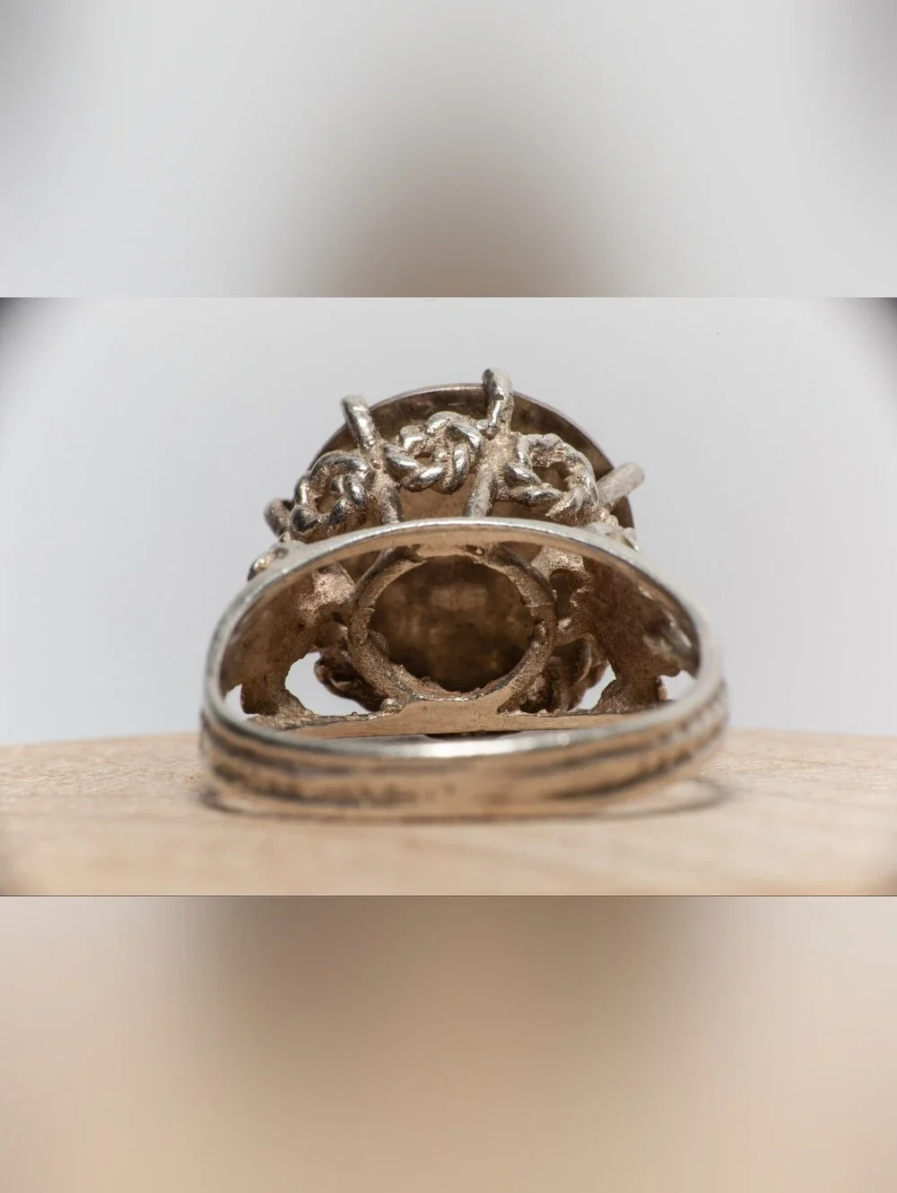 Sterling Silver Cancer Zodiac Signet Ring - Silver